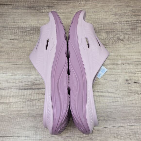 Hoka One U Ora Recovery Slide 3 Men’s Sz 12 Women's Sz 14 Pale Mauve Sandals NEW - Picture 6 of 9